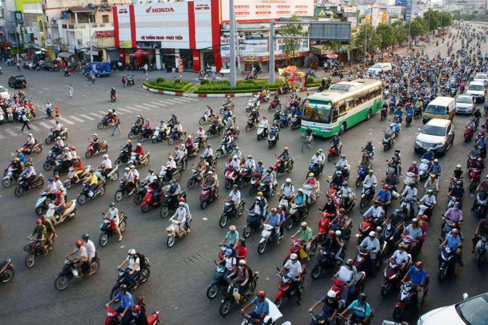 la traffico a Saigon Vietnam
